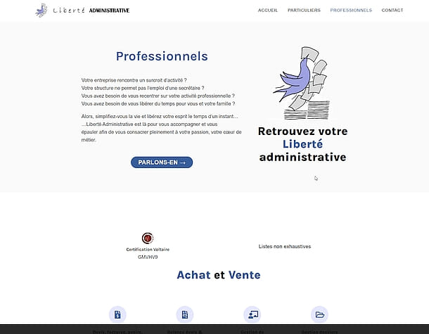 réalisation du site liberteadministrative.fr